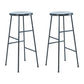 Modern Armless Backless Counter Stool Iron Bar Stool with Seat and Pedal for Cafe