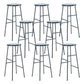 Modern Armless Backless Counter Stool Iron Bar Stool with Seat and Pedal for Cafe