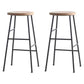Modern Armless Backless Counter Stool Iron Bar Stool with Seat and Pedal for Cafe