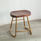 Modern Armless Backless Counter Stool Iron Bar Stool with Wooden Seat for Indoor Walnut 1 Piece Clearhalo 'Bar Furniture' 'Bar Stools' 'bar_stools' 'furn' 'furn_bar_stools' 'Furniture' 'Kitchen & Dining Furniture' 6557759