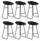 Modern Armless Backrest Counter Stool Iron Bar Stool with Acrylic Seat and Pedal for Bar