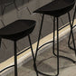 Modern Armless Backrest Counter Stool Iron Bar Stool with Acrylic Seat and Pedal for Bar