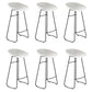 Modern Armless Backrest Counter Stool Iron Bar Stool with Acrylic Seat and Pedal for Bar