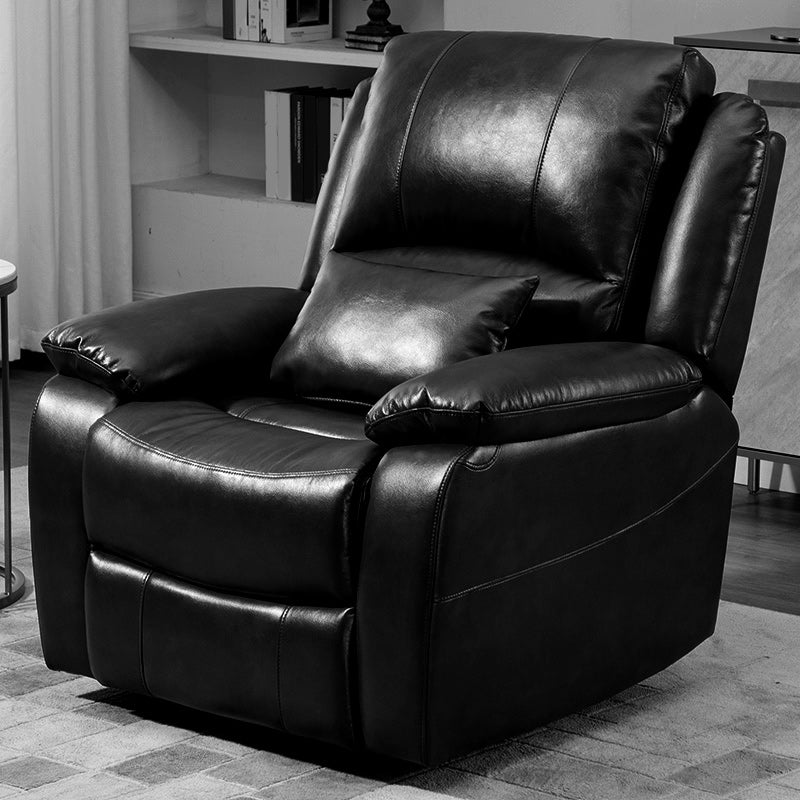 Solid Color Standard Recliner Modern Minimalist Home Single Recliner Black Clearhalo 'Chairs & Seating' 'furn' 'furn_recliners' 'Furniture' 'Living Room Furniture' 'Recliners' 6558072