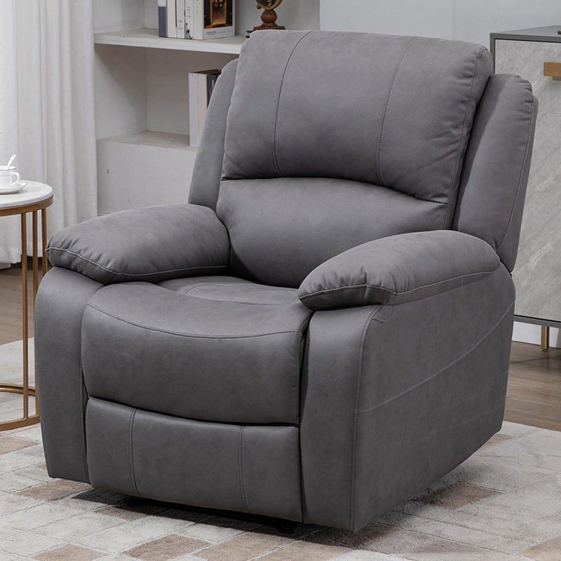 Solid Color Standard Recliner Modern Minimalist Home Single Recliner Grey Clearhalo 'Chairs & Seating' 'furn' 'furn_recliners' 'Furniture' 'Living Room Furniture' 'Recliners' 6558074
