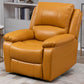 Solid Color Standard Recliner Modern Minimalist Home Single Recliner Orange USB Port Included Standard (No Motion) Clearhalo 'Chairs & Seating' 'furn' 'furn_recliners' 'Furniture' 'Living Room Furniture' 'Recliners' 6558075