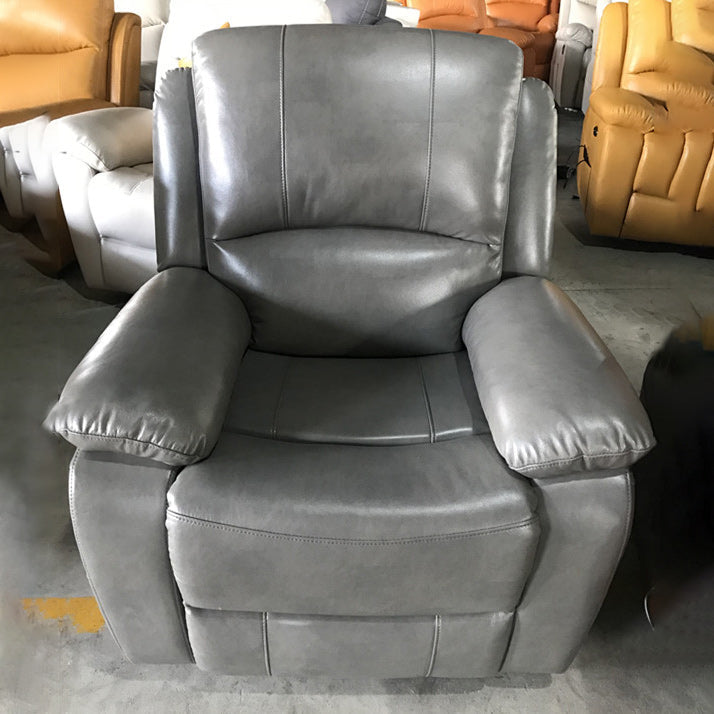 Solid Color Standard Recliner Modern Minimalist Home Single Recliner Light Gray Clearhalo 'Chairs & Seating' 'furn' 'furn_recliners' 'Furniture' 'Living Room Furniture' 'Recliners' 6558078