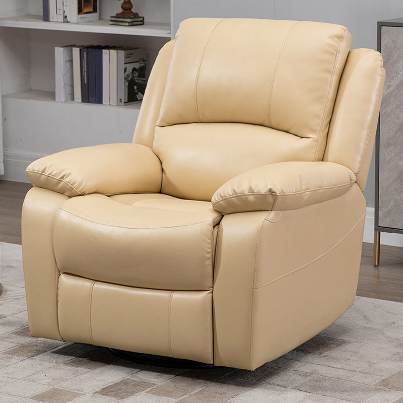 Solid Color Standard Recliner Modern Minimalist Home Single Recliner Beige Clearhalo 'Chairs & Seating' 'furn' 'furn_recliners' 'Furniture' 'Living Room Furniture' 'Recliners' 6558087