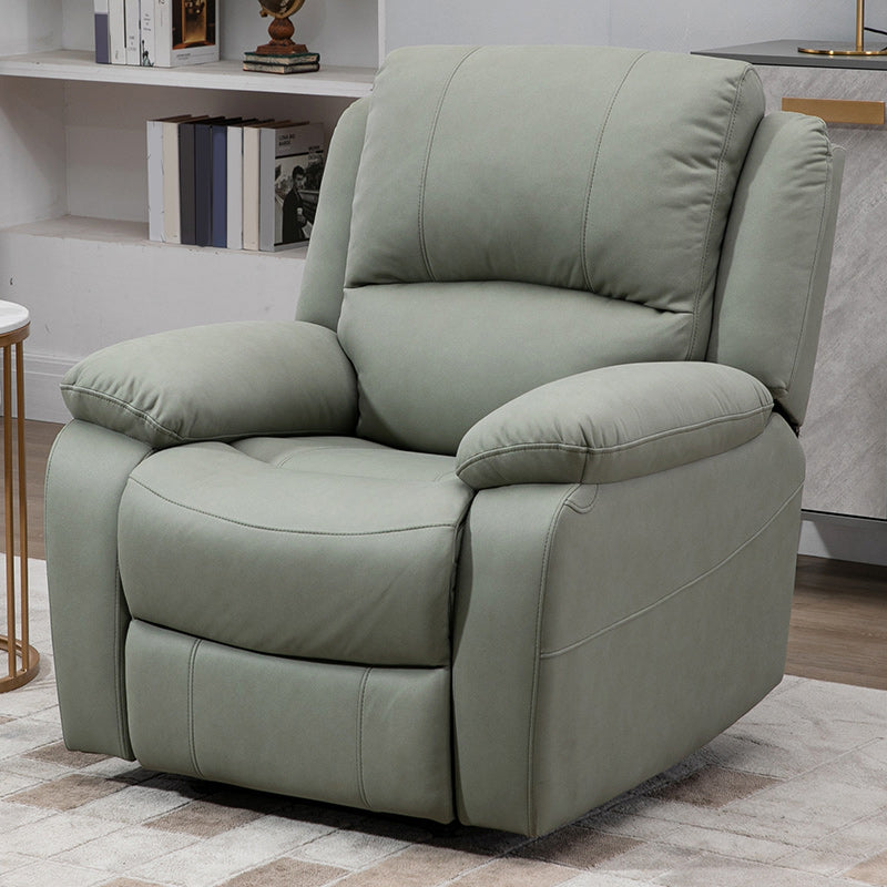 Solid Color Standard Recliner Modern Minimalist Home Single Recliner Light Green Clearhalo 'Chairs & Seating' 'furn' 'furn_recliners' 'Furniture' 'Living Room Furniture' 'Recliners' 6558089