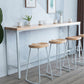Mesa moderna con altura de barra, mesa de Pub Bistro con tapa de madera maciza para uso en Patio