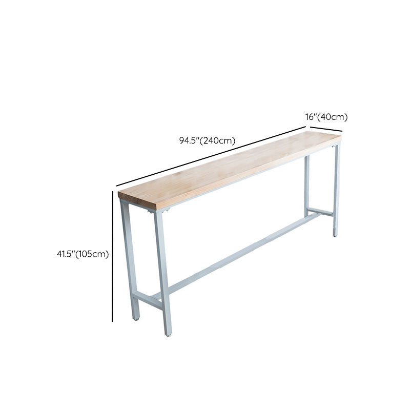 Mesa moderna con altura de barra, mesa de Pub Bistro con tapa de madera maciza para uso en Patio