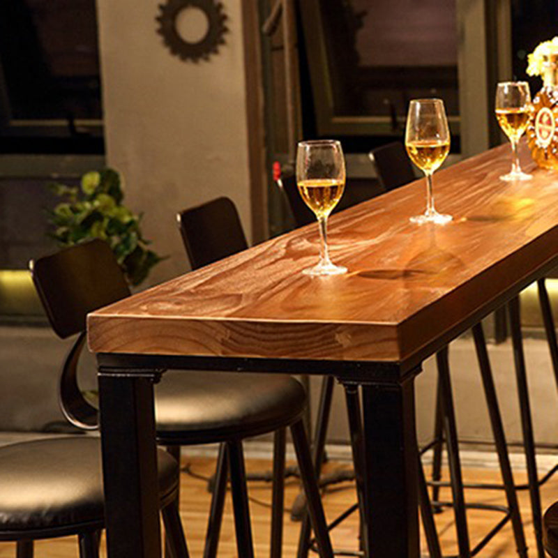 Industriële barhoogtetafel Bistrotafel van massief hout met onderstel