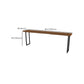 Rechteckiger Bartisch mit schwarzen Beinen und Metallsockel, Bistro-Bartisch für das Esszimmer