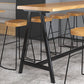 Rectangular Bar Height Table Black Legs and Metal Base Bistro Pub Table Clearhalo 'Bar Furniture' 'Bar Tables' 'bar_tables' 'furn' 'furn_bar_tables' 'Furniture' 'Kitchen & Dining Furniture' 6560253