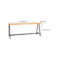 Rectangular Bar Height Table Black Legs and Metal Base Bistro Pub Table Clearhalo 'Bar Furniture' 'Bar Tables' 'bar_tables' 'furn' 'furn_bar_tables' 'Furniture' 'Kitchen & Dining Furniture' 6560260