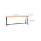 Rectangular Bar Height Table Black Legs and Metal Base Bistro Pub Table Clearhalo 'Bar Furniture' 'Bar Tables' 'bar_tables' 'furn' 'furn_bar_tables' 'Furniture' 'Kitchen & Dining Furniture' 6560265