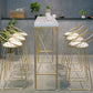 Glam Bar Height Table Solid Wood Top Bistro Bar Table for Living Room Clearhalo 'Bar Furniture' 'Bar Tables' 'bar_tables' 'furn' 'furn_bar_tables' 'Furniture' 'Kitchen & Dining Furniture' 6560328