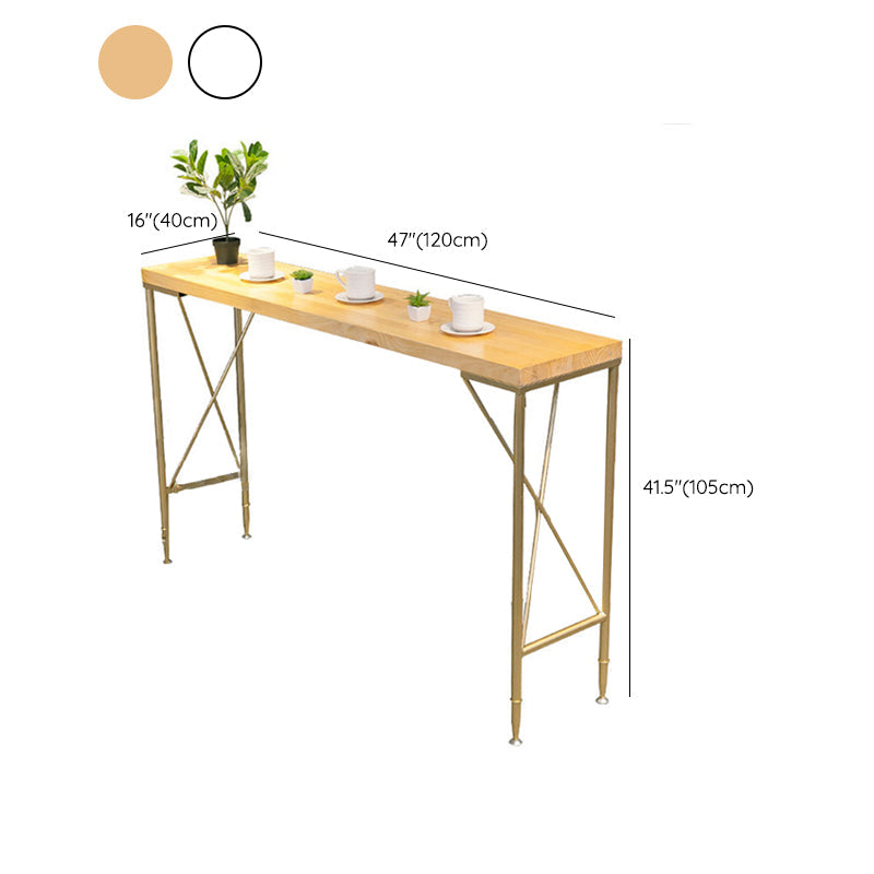 Glam Bar Height Table Solid Wood Top Bistro Bar Table for Living Room Clearhalo 'Bar Furniture' 'Bar Tables' 'bar_tables' 'furn' 'furn_bar_tables' 'Furniture' 'Kitchen & Dining Furniture' 6560337