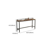 Mesa de altura de barra rectangular de madera mesa de barra de bistro con base de caballete