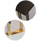 Mesa de altura de barra glamorosa mesa de barra de bistro de madera maciza con base de pedestal doble