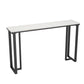 Industrial Bar Height Table Stone Top Bistro Table with Black Base White-Gold Without Chairs Clearhalo 'Bar Furniture' 'Bar Tables' 'bar_tables' 'furn' 'furn_bar_tables' 'Furniture' 'Kitchen & Dining Furniture' 6560446