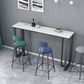 Industrial Bar Height Table Stone Top Bistro Table with Black Base Clearhalo 'Bar Furniture' 'Bar Tables' 'bar_tables' 'furn' 'furn_bar_tables' 'Furniture' 'Kitchen & Dining Furniture' 6560455