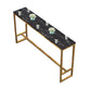 Faux Marble Bar Height Table Modern Style Bistro Table for Living Room Black Without Chairs Clearhalo 'Bar Furniture' 'Bar Tables' 'bar_tables' 'furn' 'furn_bar_tables' 'Furniture' 'Kitchen & Dining Furniture' 6560502
