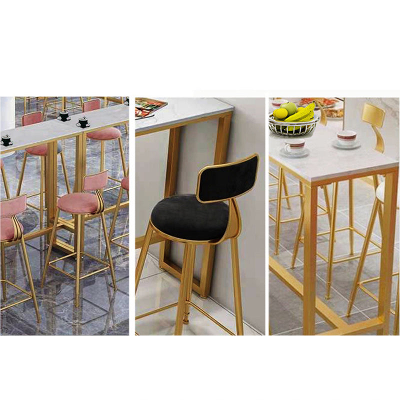 Faux Marble Bar Height Table Modern Style Bistro Table for Living Room Clearhalo 'Bar Furniture' 'Bar Tables' 'bar_tables' 'furn' 'furn_bar_tables' 'Furniture' 'Kitchen & Dining Furniture' 6560508
