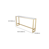 Weißer Faux -Marmortisch Moderner Stil Bistro -Tisch mit Trestle -Basis