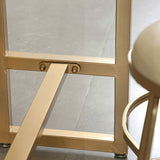 パティオの使用のためのモダンなバーハイトテーブルフェイク大理石のトップビストロテーブル