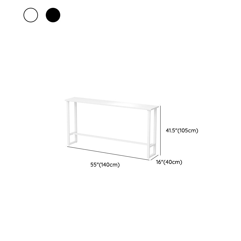 Modern Bar-Height Table Faux Marble Top Bistro Table for Patio Use Clearhalo 'Bar Furniture' 'Bar Tables' 'bar_tables' 'furn' 'furn_bar_tables' 'Furniture' 'Kitchen & Dining Furniture' 6560555