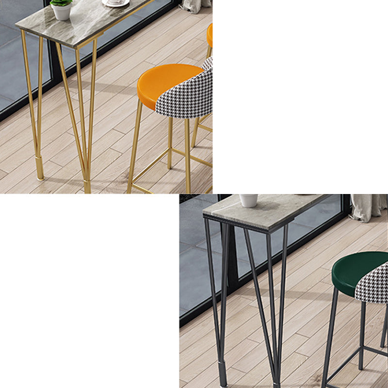Modern Bar-Height Table Stone Top Bistro Table for Patio Use Clearhalo 'Bar Furniture' 'Bar Tables' 'bar_tables' 'furn' 'furn_bar_tables' 'Furniture' 'Kitchen & Dining Furniture' 6560565