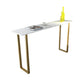 Faux Marble Table Modern Style Bistro Bar Table for Living Room White Without Chairs Clearhalo 'Bar Furniture' 'Bar Tables' 'bar_tables' 'furn' 'furn_bar_tables' 'Furniture' 'Kitchen & Dining Furniture' 6560574
