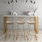 Faux Marble Table Modern Style Bistro Bar Table for Living Room 78.7"L x 15.7"W x 41.3"H White Without Chairs Clearhalo 'Bar Furniture' 'Bar Tables' 'bar_tables' 'furn' 'furn_bar_tables' 'Furniture' 'Kitchen & Dining Furniture' 6560575