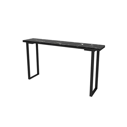 Faux marmeren tafel moderne bistro-bartafel met sledeonderstel