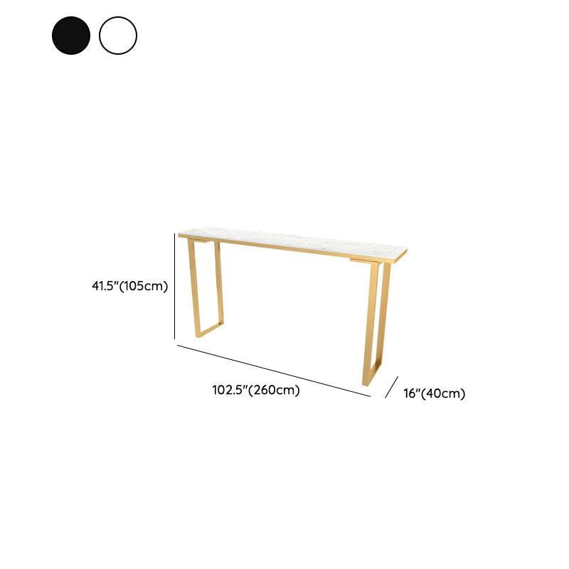 Faux marmeren tafel moderne bistro-bartafel met sledeonderstel