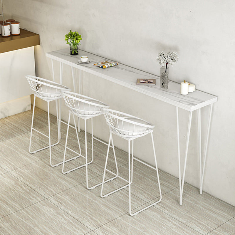 Stone Top Bistro Table Modern Style Bistro Bar Table with Four Legs Clearhalo 'Bar Furniture' 'Bar Tables' 'bar_tables' 'furn' 'furn_bar_tables' 'Furniture' 'Kitchen & Dining Furniture' 6560669