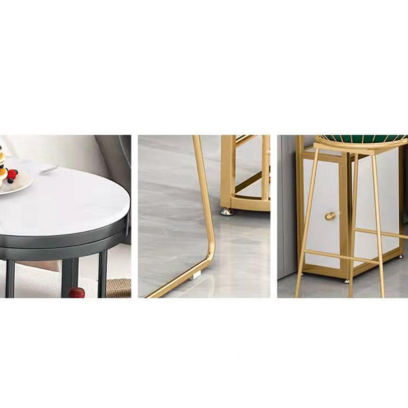 Bartafel met marmeren blad, speciale pubtafel in eigentijdse stijl voor pauzeruimte