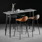 Industrial Style Bar Table Stone Rectangle Pub Table in Gray 63"L x 15.7"W x 41.3"H Without Chairs Clearhalo 'Bar Furniture' 'Bar Tables' 'bar_tables' 'furn' 'furn_bar_tables' 'Furniture' 'Kitchen & Dining Furniture' 6560747