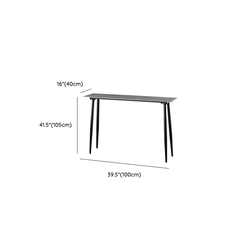 Industrial Style Bar Table Stone Rectangle Pub Table in Gray Clearhalo 'Bar Furniture' 'Bar Tables' 'bar_tables' 'furn' 'furn_bar_tables' 'Furniture' 'Kitchen & Dining Furniture' 6560768