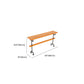 Industrial Style Bar Table Rectangle Solid Wood Pub Table in Brown