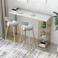 Industrial Style Bar Table Stone Rectangle Pub Table for Outdoor and Breakroom