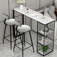 Industrial Style Bar Table Stone Rectangle Pub Table for Outdoor and Breakroom