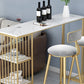 Industrial Style Bar Table Stone Rectangle Pub Table for Outdoor and Breakroom