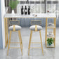 Industrial Style Bar Table Stone Rectangle Pub Table for Outdoor and Breakroom