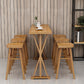 Contemporary Solid Wood Bar Stool Table Rectangle Bar Table in Brown for Indoor 70.9"L x 17.7"W x 41.3"H Without Chairs Clearhalo 'Bar Furniture' 'Bar Tables' 'bar_tables' 'furn' 'furn_bar_tables' 'Furniture' 'Kitchen & Dining Furniture' 6560894