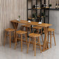 Contemporary Solid Wood Bar Stool Table Rectangle Bar Table in Brown for Indoor 78.7"L x 17.7"W x 41.3"H Without Chairs Clearhalo 'Bar Furniture' 'Bar Tables' 'bar_tables' 'furn' 'furn_bar_tables' 'Furniture' 'Kitchen & Dining Furniture' 6560895