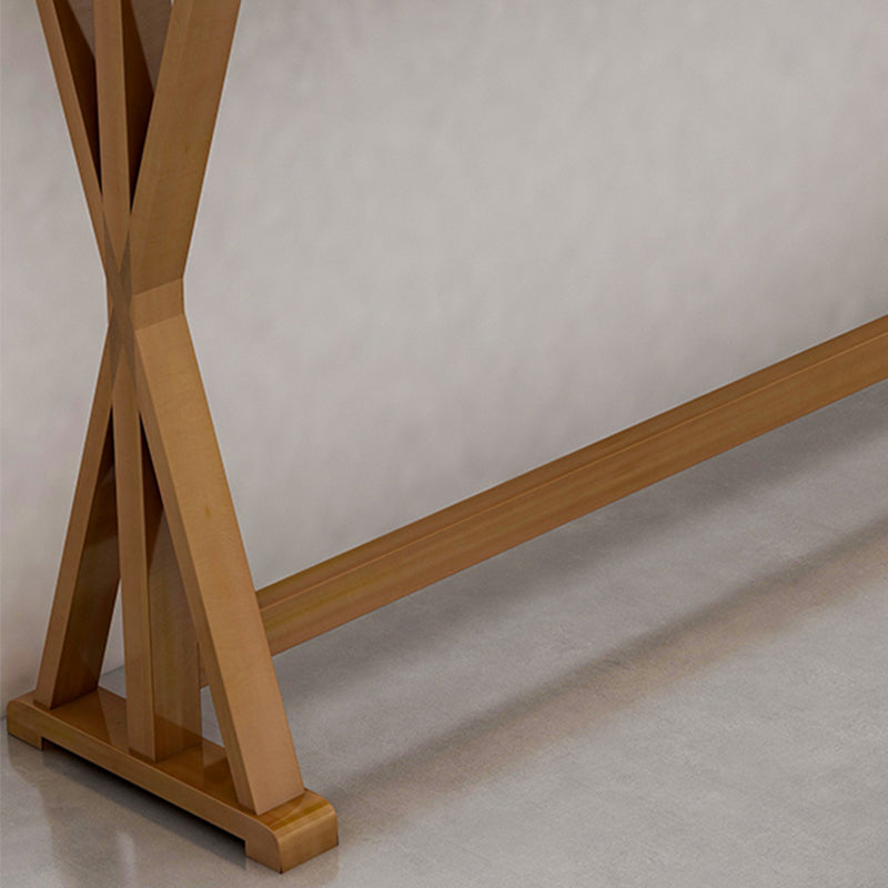 Contemporary Solid Wood Bar Stool Table Rectangle Bar Table in Brown for Indoor Clearhalo 'Bar Furniture' 'Bar Tables' 'bar_tables' 'furn' 'furn_bar_tables' 'Furniture' 'Kitchen & Dining Furniture' 6560899