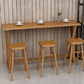 Contemporary Solid Wood Bar Stool Table Rectangle Bar Table in Brown for Indoor Clearhalo 'Bar Furniture' 'Bar Tables' 'bar_tables' 'furn' 'furn_bar_tables' 'Furniture' 'Kitchen & Dining Furniture' 6560901