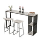 Industrial Rectangle Bar Dining Table Faux Marble Bar Stool Table with Storages Clearhalo 'Bar Furniture' 'Bar Tables' 'bar_tables' 'furn' 'furn_bar_tables' 'Furniture' 'Kitchen & Dining Furniture' 6560934